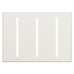 Lutron LWT-GGG-CLA Grafik T Architectural Wallplate 3 Gang in Clear Anodized