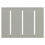 Lutron LWT-GGG-GR Grafik T Architectural Wallplate 3 Gang in Gray