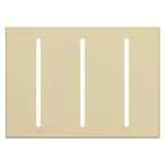 Lutron LWT-GGG-IV Grafik T Architectural Wallplate 3 Gang in Ivory
