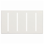 Lutron LWT-GGGG-CWH Grafik T Architectural Wallplate 4 Gang in Clear Glass