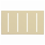 Lutron LWT-GGGG-IV Grafik T Architectural Wallplate 4 Gang in Ivory