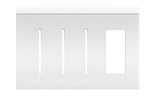 Lutron LWT-GGGT-GR New Architectural Wallplate 4 Gang, Grafik T and New Architectural Opening, in Gray, Matte Finish