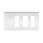 Lutron LWT-GTTT-CBL New Architectural Wallplate 4 Gang, Grafik T and New Architectural Opening, in Clear Black Glass