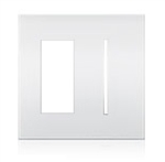 Lutron LWT-TG-BB New Architectural Wallplate 2 Gang, New Architectural and Grafik T Opening, in Bright Brass, Metal Finish