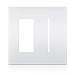 Lutron LWT-TG-BN New Architectural Wallplate 2 Gang, New Architectural and Grafik T Opening, in Bright Nickel, Special Metal Finish