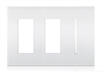 Lutron LWT-TTG-WH New Architectural Wallplate 3 Gang, New Architectural and Grafik T Opening, in White, Matte Finish