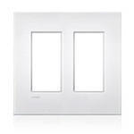 Lutron LWT-U-PP-CBL New Architectural Wallplate 2 Gang, Palladiom Opening, in Clear Black Glass, Glass Finish