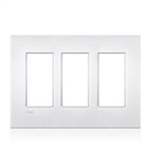 Lutron LWT-U-PPP-BB New Architectural Wallplate 3 Gang, Palladiom Opening, in Bright Brass, Metal Finish