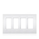Lutron LWT-U-PPPP-AL New Architectural Wallplate 4 Gang, Palladiom Opening, in Almond, Matte Finish