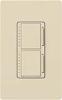 Lutron MA-L3L3-ES Maestro Satin 2 x 300W Incandescent / Halogen Single Location Dual Dimmer in Eggshell