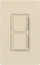 Lutron MA-L3L3-ES Maestro Satin 2 x 300W Incandescent / Halogen Single Location Dual Dimmer in Eggshell