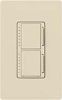 Lutron MA-L3L3-LA Maestro 2 x 300W Incandescent / Halogen Single Location Dual Dimmer in Light Almond