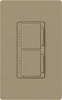 Lutron MA-L3L3-MS Maestro Satin 2 x 300W Incandescent / Halogen Single Location Dual Dimmer in Mocha Stone