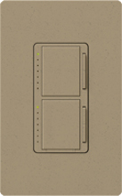 Lutron MA-L3L3-MS Maestro Satin 2 x 300W Incandescent / Halogen Single Location Dual Dimmer in Mocha Stone