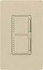 Lutron MA-L3L3-ST Maestro Satin 2 x 300W Incandescent / Halogen Single Location Dual Dimmer in Stone