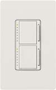 Lutron MA-L3L3-SW Maestro Satin 2 x 300W Incandescent / Halogen Single Location Dual Dimmer in Snow