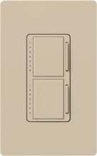 Lutron MA-L3L3-TP Maestro Satin 2 x 300W Incandescent / Halogen Single Location Dual Dimmer in Taupe