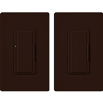 Lutron MAW-603-RH-BR Maestro 600W Incandescent / Halogen Dimming Package with Wallplate and Companion Dimmer in Brown