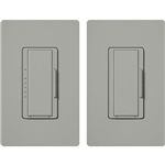 Lutron MAW-603-RH-GR Maestro 600W Incandescent / Halogen Dimming Package with Wallplate and Companion Dimmer in Gray