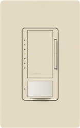 Lutron MSCL-OP153MH-LA Maestro CL Occupancy Sensor (Auto-ON/OF or Manual ON/Auto-OFF) and Dimmer, 600W Incandescent, 150W CFL or LED Single Pole / Multi Location Dimmer in Light Almond