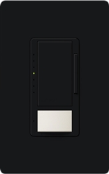 Lutron MSCL-OP153MH-MN Maestro CL Occupancy Sensor (Auto-ON/OF or Manual ON/Auto-OFF) and Dimmer, 600W Incandescent, 150W CFL or LED Single Pole / Multi Location Dimmer in Midnight