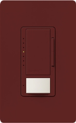 Lutron MSCL-VP153M-MR Maestro CL Vacancy Sensor (Manual ON/Auto-OFF) and Dimmer, 600W Incandescent, 150W CFL or LED Single Pole / Multi Location Dimmer in Merlot