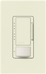 Lutron MSCL-VP153MH-BI Maestro CL Vacancy Sensor (Manual ON/Auto-OFF) and Dimmer, 600W Incandescent, 150W CFL or LED Single Pole / Multi Location Dimmer in Biscuit