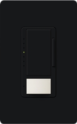 Lutron MSCL-VP153MH-BL Maestro CL Vacancy Sensor (Manual ON/Auto-OFF) and Dimmer, 600W Incandescent, 150W CFL or LED Single Pole / Multi Location Dimmer in Black