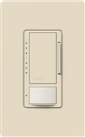 Lutron MSCL-VP153MH-LA Maestro CL Vacancy Sensor (Manual ON/Auto-OFF) and Dimmer, 600W Incandescent, 150W CFL or LED Single Pole / Multi Location Dimmer in Light Almond