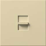 Lutron NF-20-IV Nova 120V / 20A Fluorescent Single Pole Slide-to-Off Dimmer in Ivory