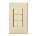 Lutron NT-6PF-BE Nova T Field-Customizable 6 Port Frame in Beige, Matte Finish