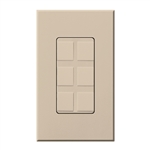 Lutron NT-6PF-TP Nova T Field-Customizable 6 Port Frame in Taupe, Matte Finish