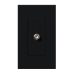 Lutron NT-CJ-BL Nova T Single Cable Jack in Black, Matte Finish