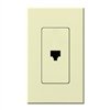 Lutron NT-PJ-AL Nova T, Single Telephone Jack, 6-Conductor, RJ11 in Almond, Matte Finish