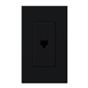 Lutron NT-PJ-BL Nova T, Single Telephone Jack, 6-Conductor, RJ11 in Black, Matte Finish