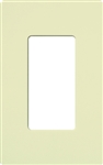 Lutron NT-R3-FB-AL Nova T Screwless 1 Gang Wallplate Decora Opening, Fins Broken, in Almond, Matte Finish