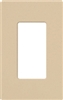 Lutron NT-R3-FB-BE Nova T Screwless 1 Gang Wallplate Decora Opening, Fins Broken, in Beige, Matte Finish