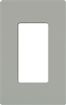 Lutron NT-R3-FB-GR Nova T Screwless 1 Gang Wallplate Decora Opening, Fins Broken, in Gray, Matte Finish