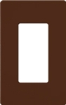 Lutron NT-R3-FB-SI Nova T Screwless 1 Gang Wallplate Decora Opening, Fins Broken, in Sienna, Matte Finish