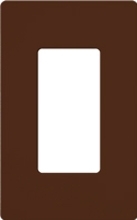 Lutron NT-R3-FB-SI Nova T Screwless 1 Gang Wallplate Decora Opening, Fins Broken, in Sienna, Matte Finish