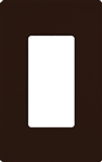 Lutron NT-R3-NFB-BR Nova T Screwless 1 Gang Wallplate Decora Opening, No Fins Broken, in Brown, Matte Finish