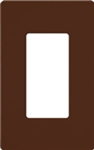 Lutron NT-R3-NFB-SI Nova T Screwless 1 Gang Wallplate Decora Opening, No Fins Broken, in Sienna, Matte Finish