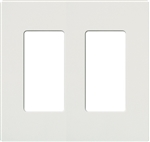 Lutron NT-R3R3-FB-BB Nova T Screwless 2 Gang Wallplate Decora Opening, Fins Broken, in Bright Brass, Metal Finish