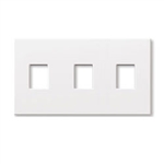 Lutron NT-SSS-NFB-BR Nova T Screwless 3 Gang Wallplate Non Fins Broken Decora Opening in Brown, Matte Finish