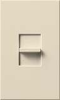 Lutron NTELV-600-LA Nova T 600W Electronic Low Voltage Single Pole Slide-to-Off Dimmer in Light Almond, Matte Finish