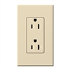 Lutron NTR-15-BE Nova T Receptacles 15A 125V in Beige, Matte Finish