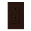 Lutron NTR-15-BR Nova T Receptacles 15A 125V in Brown, Matte Finish