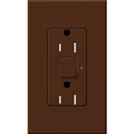 Lutron NTR-15-GFTR-SI Nova T Duplex Tamper Resistant GFCI Receptacles 15A 125V in Sienna, Matte Finish (Replaced by NTR-15-GFST-SI)