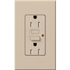 Lutron NTR-15-GFTR-TP Nova T Duplex Tamper Resistant GFCI Receptacles 15A 125V in Taupe, Matte Finish (Replaced by NTR-15-GFST-TP)