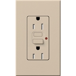 Lutron NTR-15-GFTR-TP Nova T Duplex Tamper Resistant GFCI Receptacles 15A 125V in Taupe, Matte Finish (Replaced by NTR-15-GFST-TP)